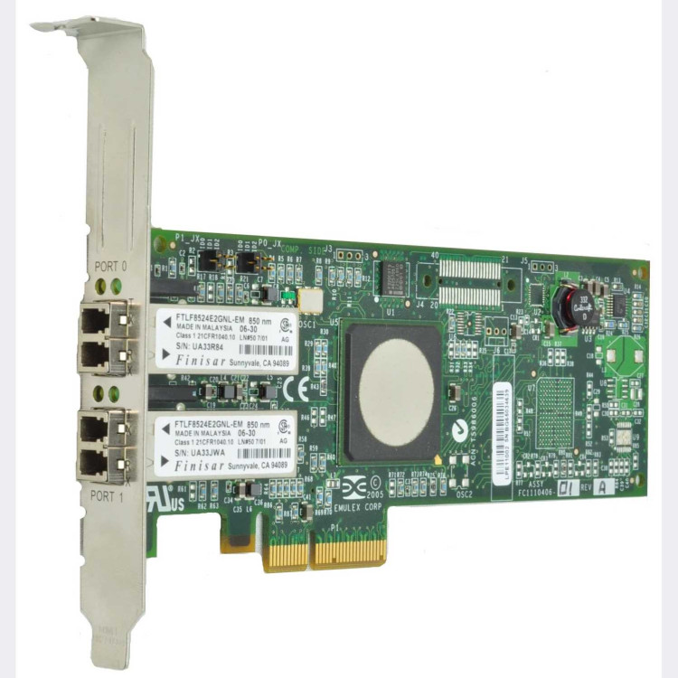 адаптер Lenovo ThinkServer LPe16002B-M8-L PCIe 8Gb 2 Port Fibre Channel Adapter by Emulex (4XB0F28704)