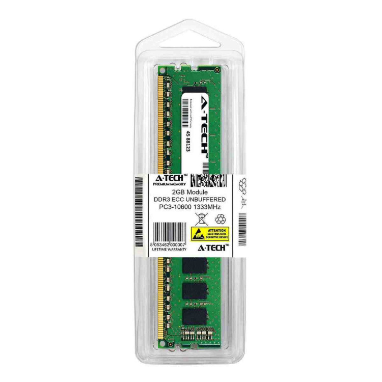 501540-001 HP 2GB (1 X 2GB), 1333MHz, PC3-10600E, DDR3 DIMM memory module