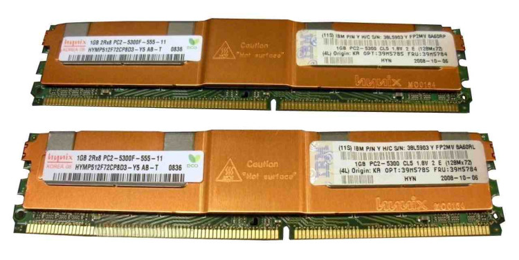 IBM 2GB - 2x1GB Single Rank PC2-5300 CL5 ECC FBD 667MHz Low Power Memory IBM 2GB - 2x1GB Single Rank PC2-5300 CL5 ECC FBD 667MHz Low Power Memory