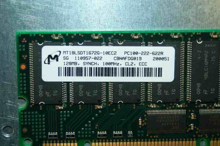 HP /COMPAQ 128MB 100MHZ CL2 ECC REG MEMORY MODULE