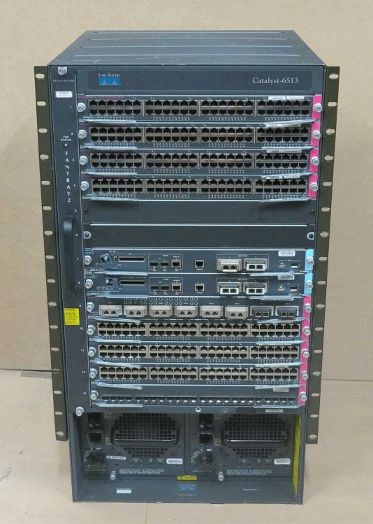 CATALYST 6513 CHASSIS, NO AC POWER SUPPLY, NO FAN TRAY