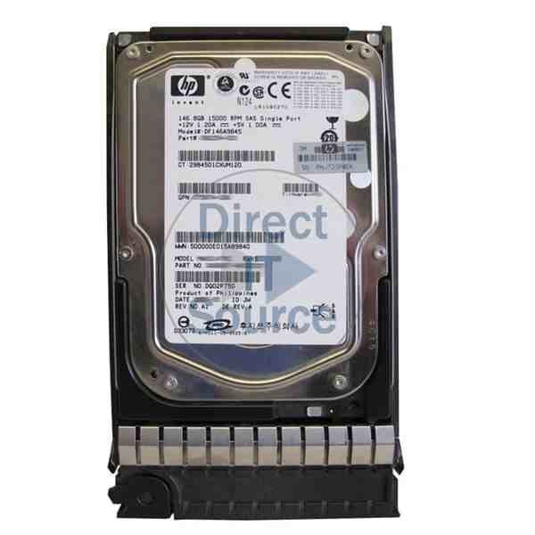 CLEAN PULLS DF146A9845 HP 146GB 15K rpm Non Hot Plug SAS 3.5 Single Port Hard Drive