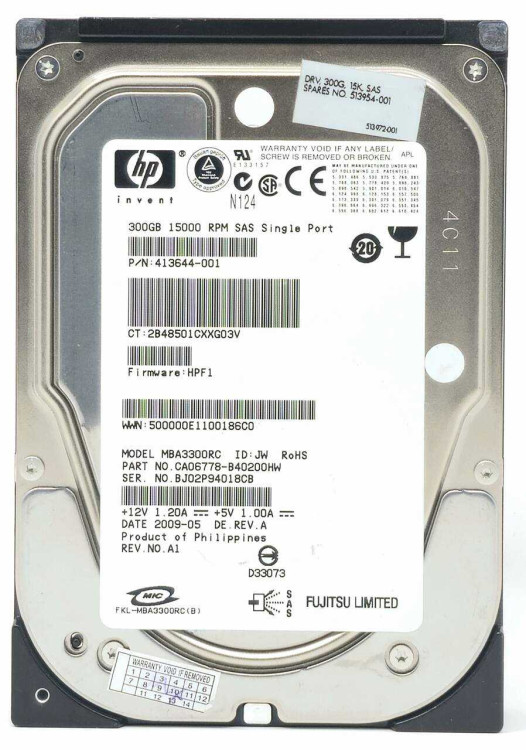 HP 300GB 15K SAS 3.5" DUAL PORT HARD DRIVE NEW BULK ST3300655SS HP 300GB 15K SAS 3.5" DUAL PORT HARD DRIVE NEW BULK ST3300655SS