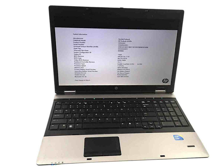 6550b i3-370M/2GB/320GB/DVDRW/15"HD-AG/W7P