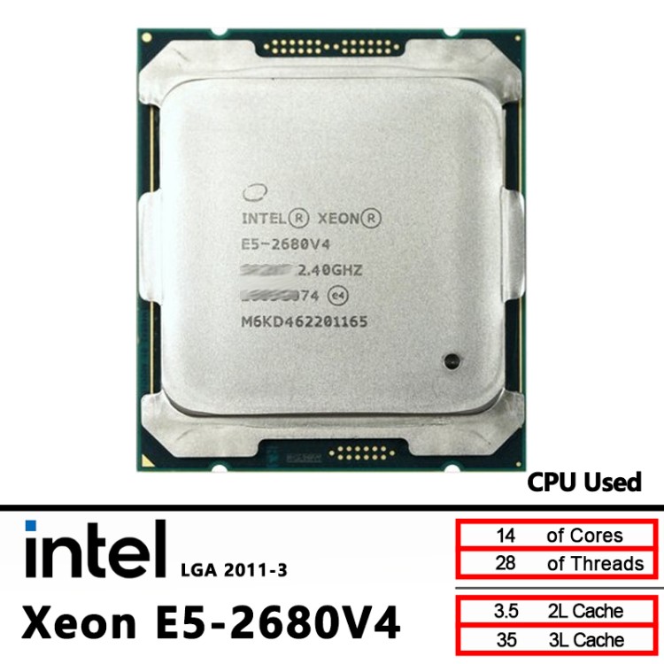 Процессор Intel Xeon E5-2680V4 2.4GHz 14-ядерный LGA2011-3 Процессор Intel Xeon E5-2680V4 2.4GHz 14-ядерный LGA2011-3