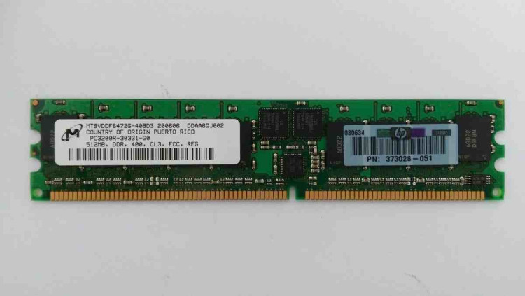 378913-005 HP 512MB (1X512MB) PC3200 DDR ECC MODULE