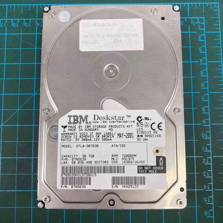 30.0GB IDE 3.5 INCH 7200RPM