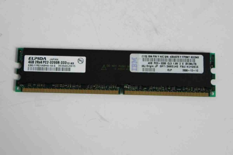 41Y2815 IBM 4GB (1 X 4GB) PC3200 DDR2 MEMORY MODULE 41Y2815 IBM 4GB (1 X 4GB) PC3200 DDR2 MEMORY MODULE