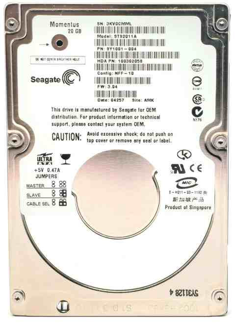 20.0GB 2.5" 4200 RPM 20.0GB 2.5" 4200 RPM