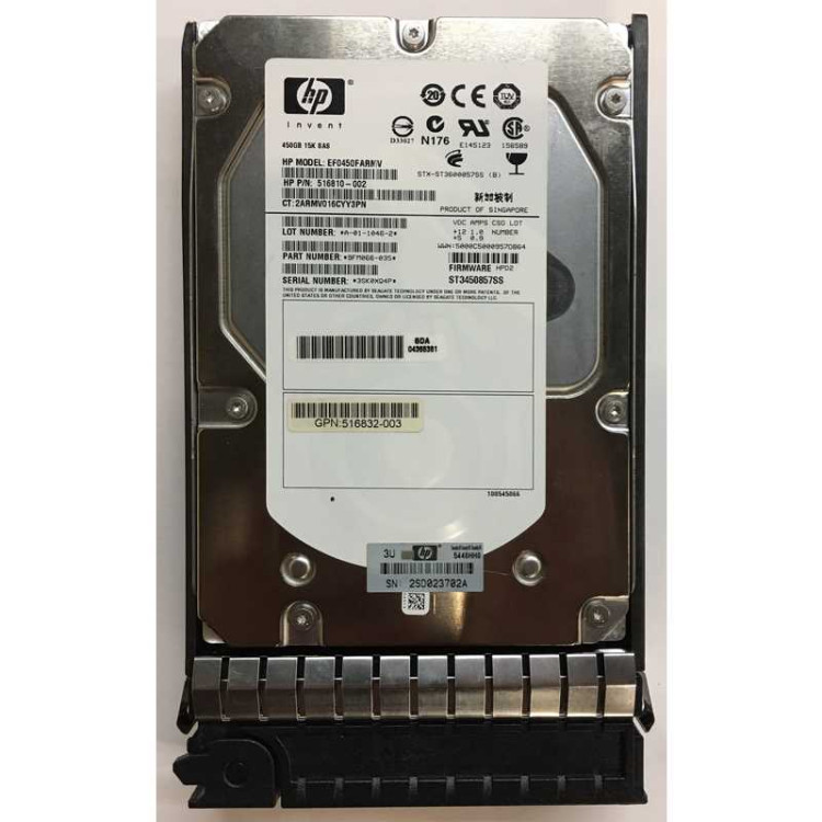 HP 450GB 15K SAS 3.5" 6G DUAL PORT HARD DRIVE NEW BULK 9FM066-035