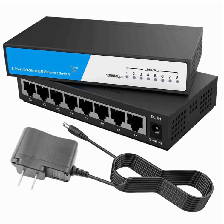 HUB, 8 PORT RJ45, ENET, 3000TX, UK