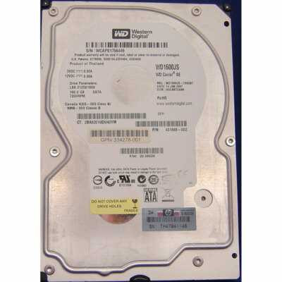 HP 160GB 7200RPM SATA 3.5" HOT PLUG HARD DRIVE 334278-001