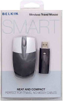 Belkin Wireless Travel Mouse Silver/Black