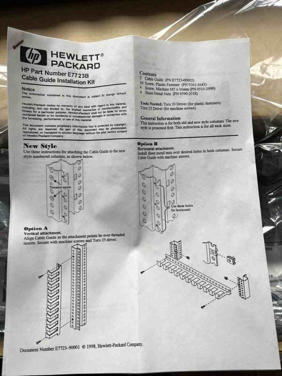 CABLE GUIDE METALLIC 24" RACK