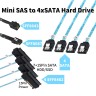 Кабель SAS Mini SAS HD SFF-8643 to SFF-8087/SFF-8482 с коннектором питания 15Pin 4xSATA Кабель SAS Mini SAS HD SFF-8643 to SFF-8087/SFF-8482 с коннектором питания 15Pin 4xSATA