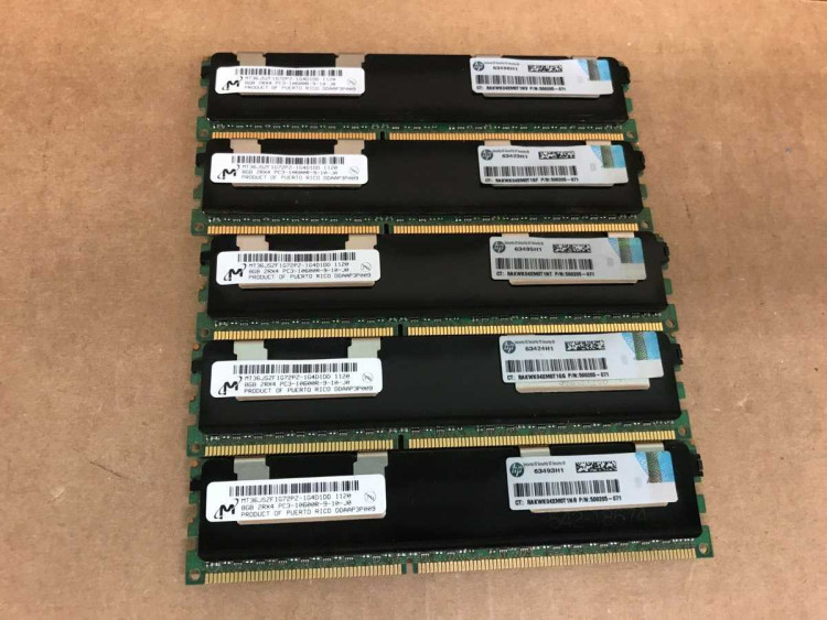 HP 8GB 2RX4 PC3-10600R-9 DDR3-1333 ECC MEMORY KIT 500205-071