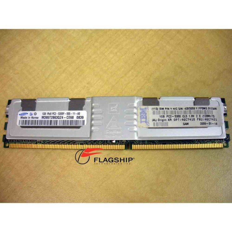 46C7421 IBM 1GB (1X1GB) PC5300 DDR2 MEMORY MODULE