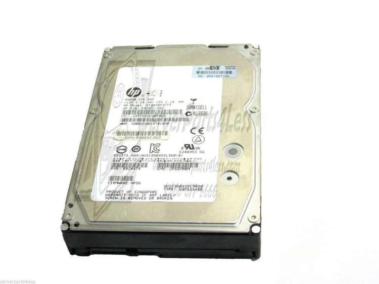 HP 450GB 15K LFF 6G SAS 3.5" NHP DUAL PORT HARD DRIVE 516826-B21 HP 450GB 15K LFF 6G SAS 3.5" NHP DUAL PORT HARD DRIVE 516826-B21