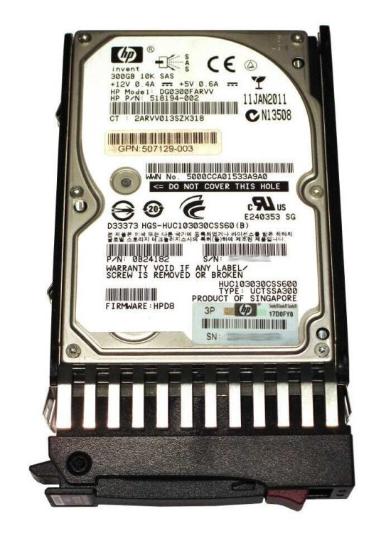 HP 300GB 10K 6G 2.5" SAS DUAL PORT HARD DRIVE 507127-S21 HP 300GB 10K 6G 2.5" SAS DUAL PORT HARD DRIVE 507127-S21