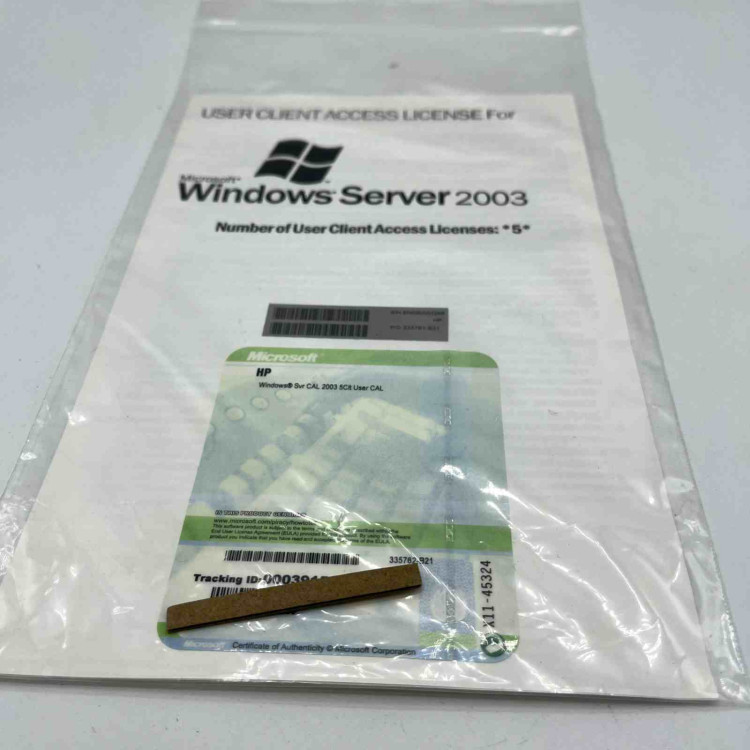 HP MS SERVER 2003 USER CAL 5-PACK**** HP MS SERVER 2003 USER CAL 5-PACK****