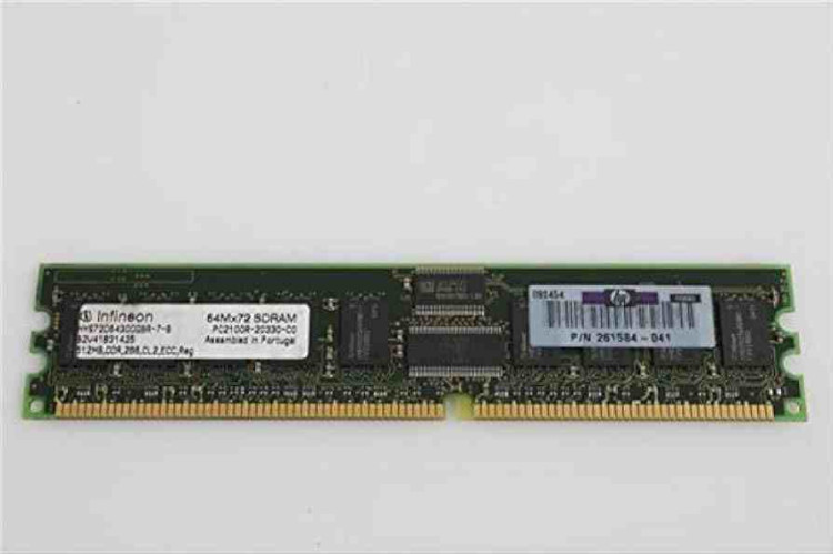 261584-041 HP 512MB (1 X 512MB) PC2100 DDR ECC MODULE 261584-041 HP 512MB (1 X 512MB) PC2100 DDR ECC MODULE