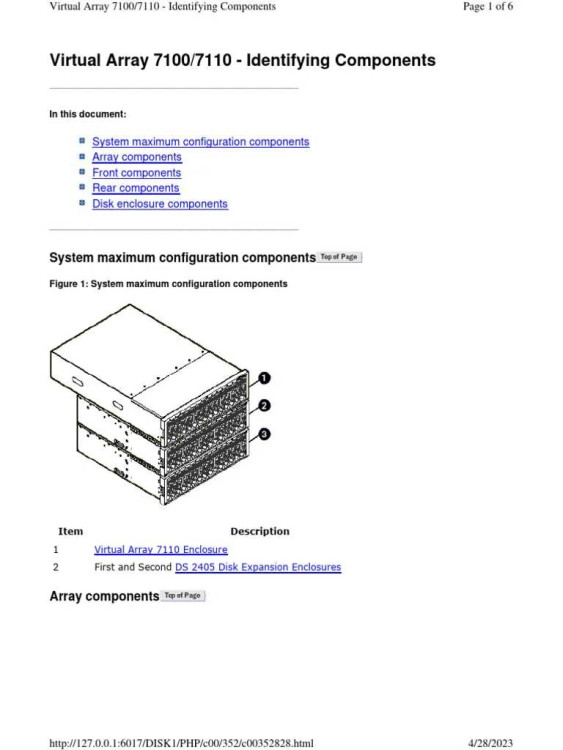 Virtual Array 7110 Controller EOL Virtual Array 7110 Controller EOL