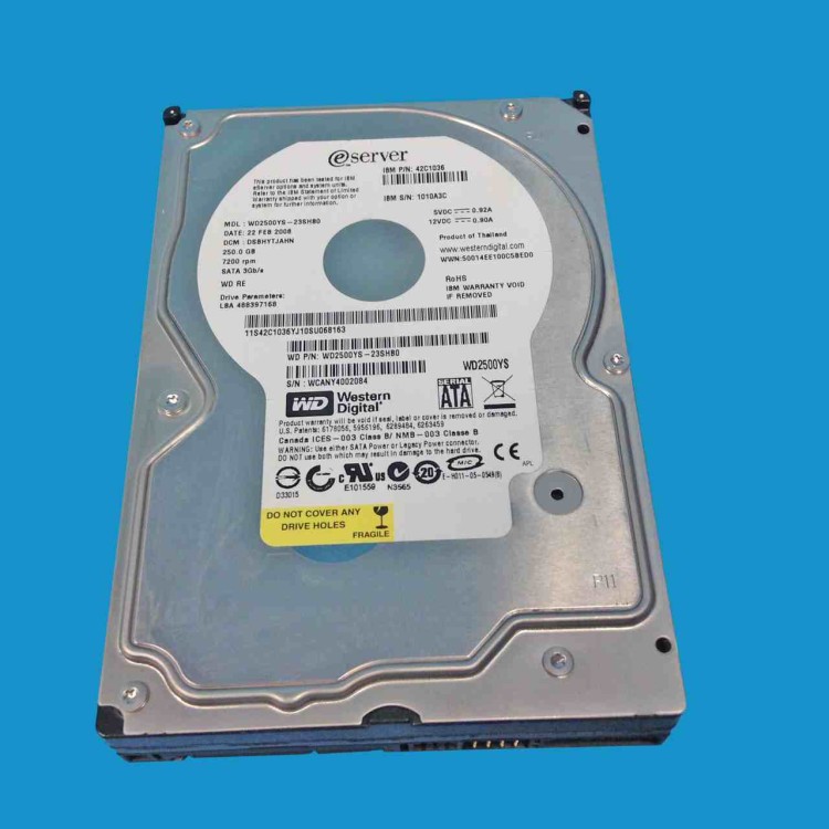 42C1036 IBM 250GB SATA HARD DRIVE 42C1036 IBM 250GB SATA HARD DRIVE