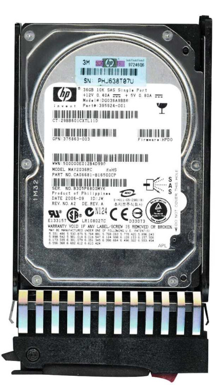 HP 36GB 10K SAS 2.5 HOT PLUG SINGLE PORT HARD DRIVE DG036A8B5B HP 36GB 10K SAS 2.5 HOT PLUG SINGLE PORT HARD DRIVE DG036A8B5B