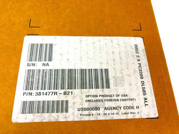 Opteron 2.6GHz Processor Option Kit DL585(O852) Opteron 2.6GHz Processor Option Kit DL585(O852)