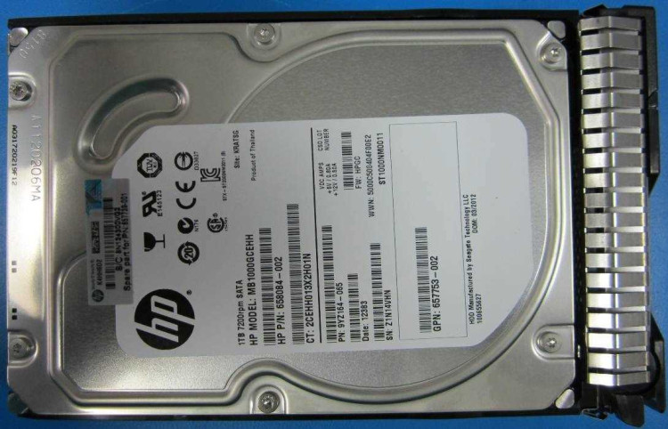 HP 750GB SATA MDL 7200 RPM 3.5" MSA2 HARD DRIVE NEW BULK AJ868A