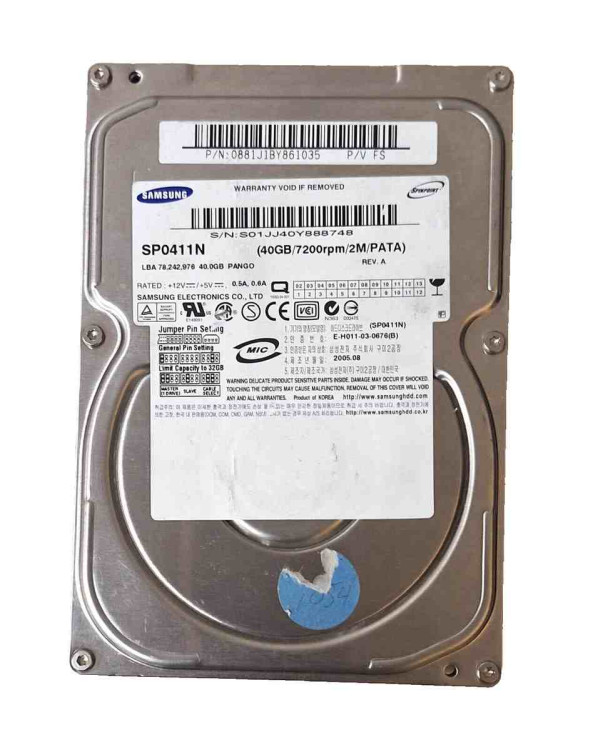 HD, 20GB, I, 9.5MM, 4.2K, FJTSU, V40 HD, 20GB, I, 9.5MM, 4.2K, FJTSU, V40