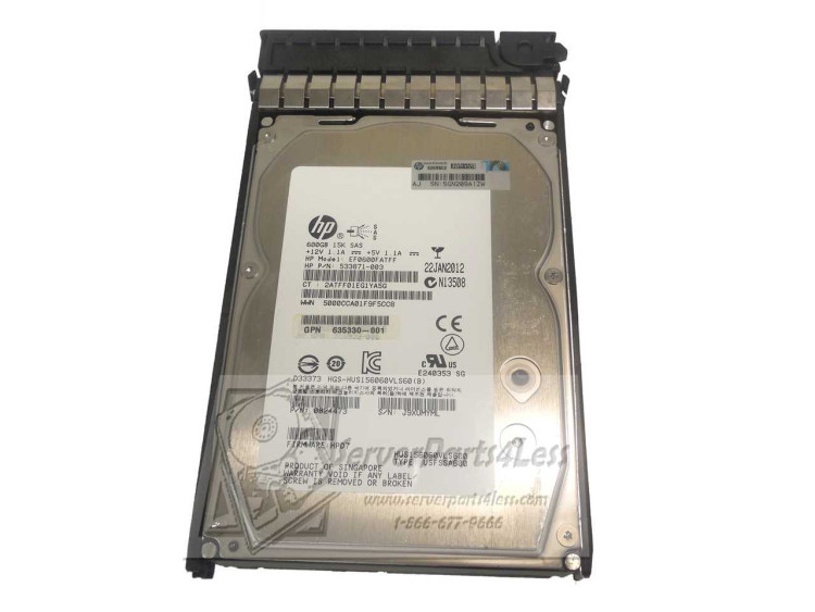 HP M6612 600GB 15K SAS 6G 3.5" DUAL PORT ENT HARD DRIVE  583718-001