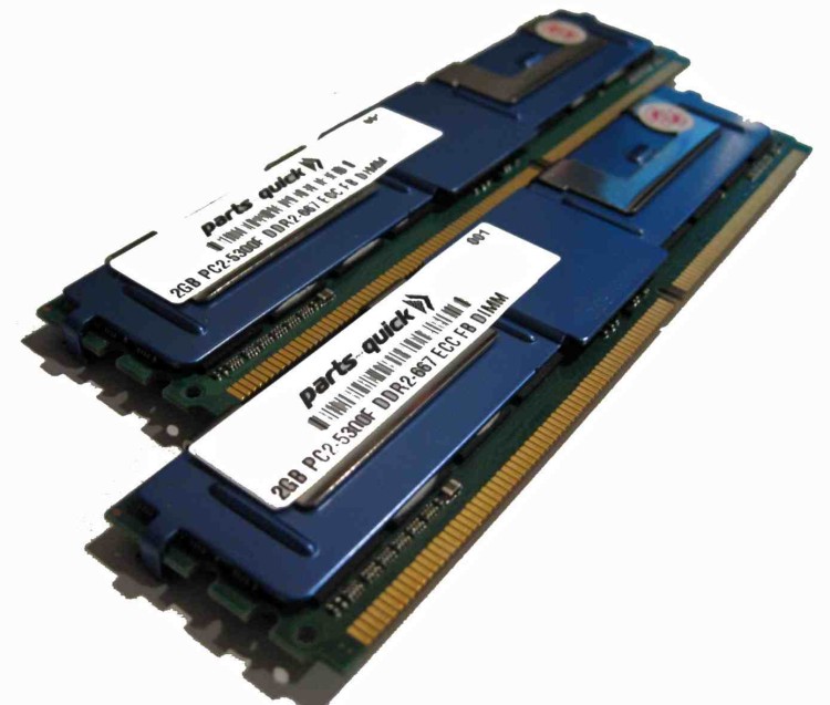 Memory 4GB 667MHz DDR2 PC5300 Registered ECC SDRAM DIMMS (2 * 2GB Interleaved*** Memory 4GB 667MHz DDR2 PC5300 Registered ECC SDRAM DIMMS (2 * 2GB Interleaved***