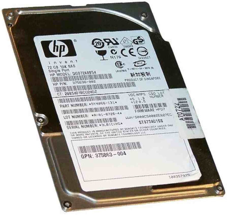 375696-002 HP 72GB 10K rpm Hot Plug SAS 2.5 Hard Drive
