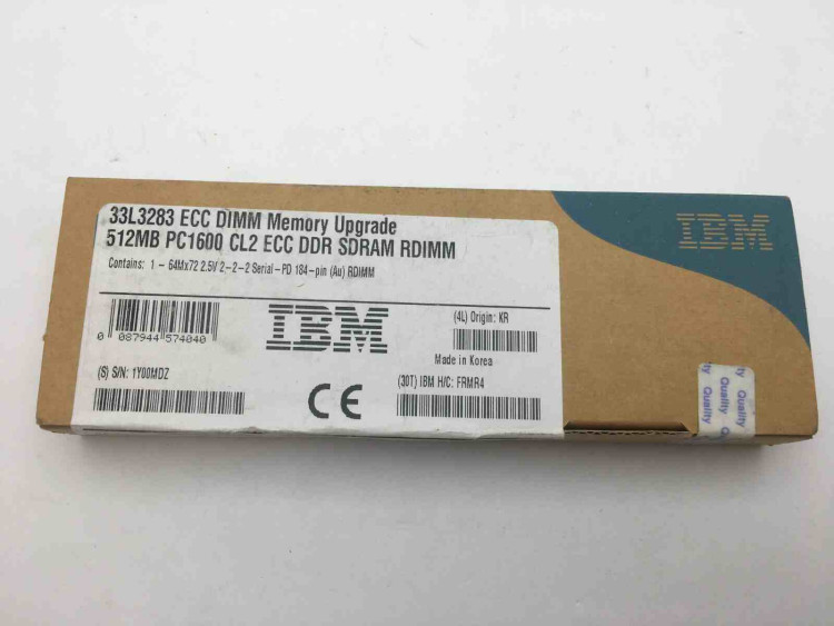 IBM 512MB PC1600 ECC DDR Chipkill SDRAM IBM 512MB PC1600 ECC DDR Chipkill SDRAM