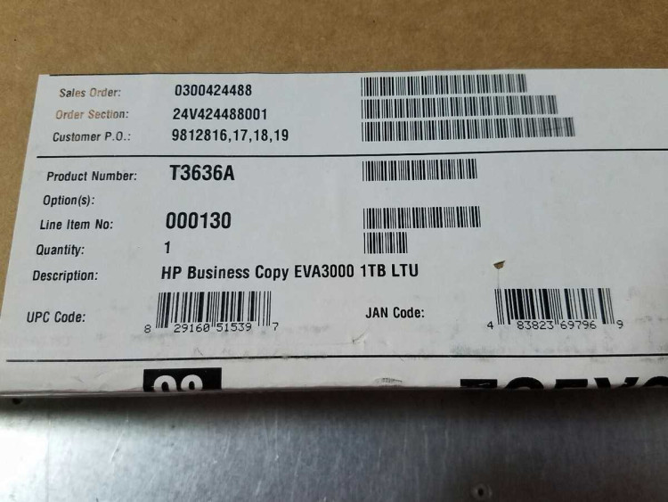 HP CA EVA8000 1TB LTU LK HP CA EVA8000 1TB LTU LK
