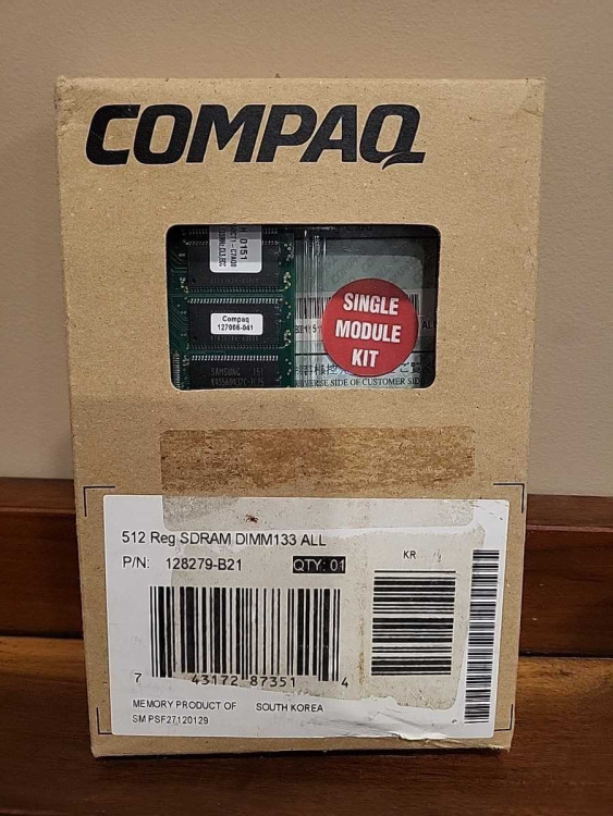 COMPAQ 512MB SDRAM-MEMORY NEW BULK 128279-B21