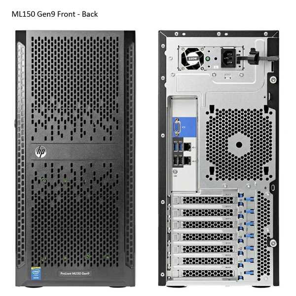 Сервер HP ProLiant ML150 Gen9 1xE5-2609v3 1x8Gb LFF SATA B140i 1G 2P 1x550W 3-1-1 (776275-421)