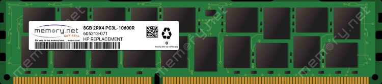F/S RETAIL 605313-071 HP 8GB (1 X 8GB) PC3L-10600R MEM MOD F/S RETAIL 605313-071 HP 8GB (1 X 8GB) PC3L-10600R MEM MOD