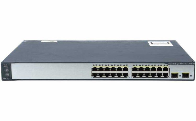 Catalyst 3750V2 24 10/100 PoE + 2 SFP Enhanced Image