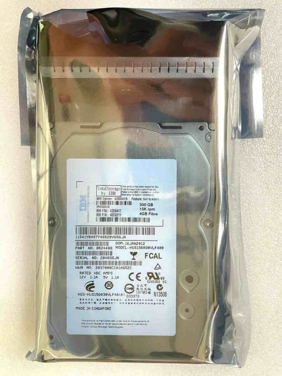 IBM 300GB 15K 4GBPS E-DDM FIBER HDD