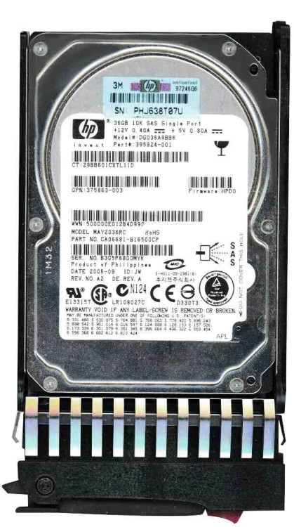 375863-003 HP 36GB 10K rpm Hot Plug SAS 2.5 Hard Drive