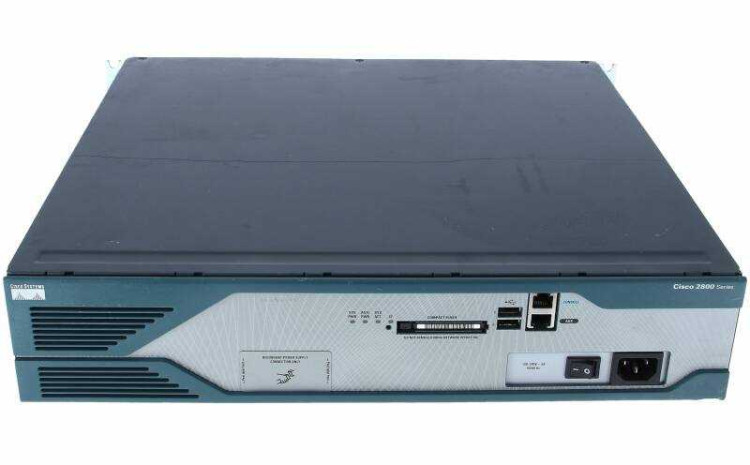 Cisco 2821 Router 4HWIC 2AIM 64F/256D IP BASE 2GE AC-PWR