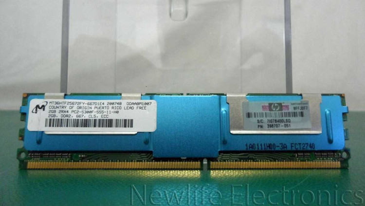HP 2GB (1 X 2GB) PC2-5300 FBD DL360 DL380 ML370 G5 MEMORY 398707-051