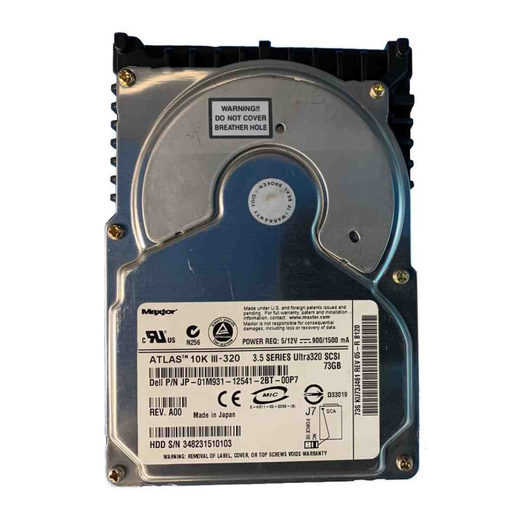DELL 73GB 10K RPM U320 80PIN SCSI