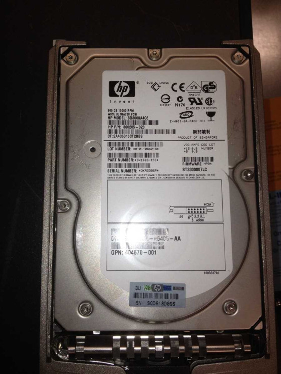 HP 300GB 10K ULTRA320 SCSI 68PIN NHP HARD DRIVE NEW BULK 360205-017