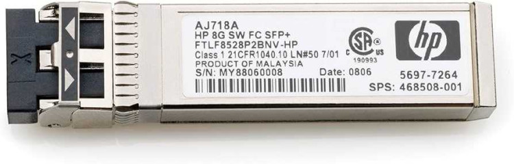 Трансивер HP 8Gb Short Wave FC SFP+ 1 Pack (AJ718A)