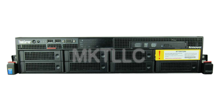 Сервер Lenovo RD440 Intel Xeon E5-2430v2 1x4Gb DDR3 2.5" max16 DVD-RW Raid 700 800W max2 (70B3000GRU)