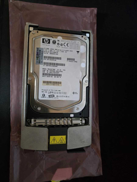 HP 72.8GB 15K SAS 3.5 INCH HOT PLUG DRIVE NEW BULK 443169-001