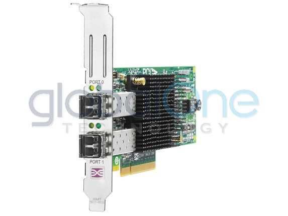 HP 82E 8GB DUAL PORT PCI-E FIBRE CHANNEL HBA AJ763-63002